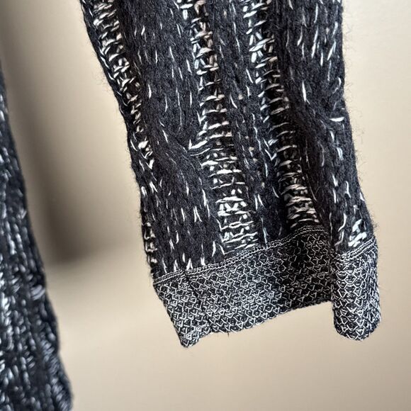 Exclusively Misook Black Marled Wool Blend Long Cardigan Sweater Jacket 2X - Picture 4 of 16